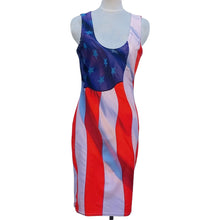 Load image into Gallery viewer, USA Flag Bodycon Dress