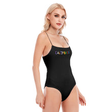 Load image into Gallery viewer, California Light Painting 2 All-Over Print Women's Black Cami Tube Top Bodysuit