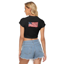 Load image into Gallery viewer, USA Neon Lights All-Over Print Raglan Cropped T-shirt