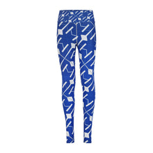 Load image into Gallery viewer, Blue Neon Light Painting Yoga Leggings