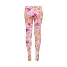 Load image into Gallery viewer, Pink and Yellow Roses Leggings