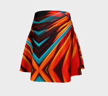 Load image into Gallery viewer, Cal Trans Building Light Painting Flare Skirt