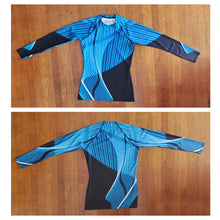 Load image into Gallery viewer, Men's Rash Guard Shirt - Driving the Bridge Number One
