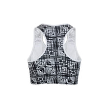 Load image into Gallery viewer, Black and White Light Painting Padded Sport Bra
