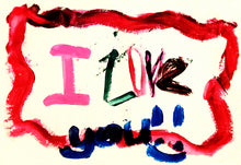 Load image into Gallery viewer, I Love You Painting Kid's Leggings
