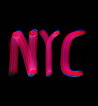 Load image into Gallery viewer, NYC Light Painting Women's Raglan Cropped T-shirt
